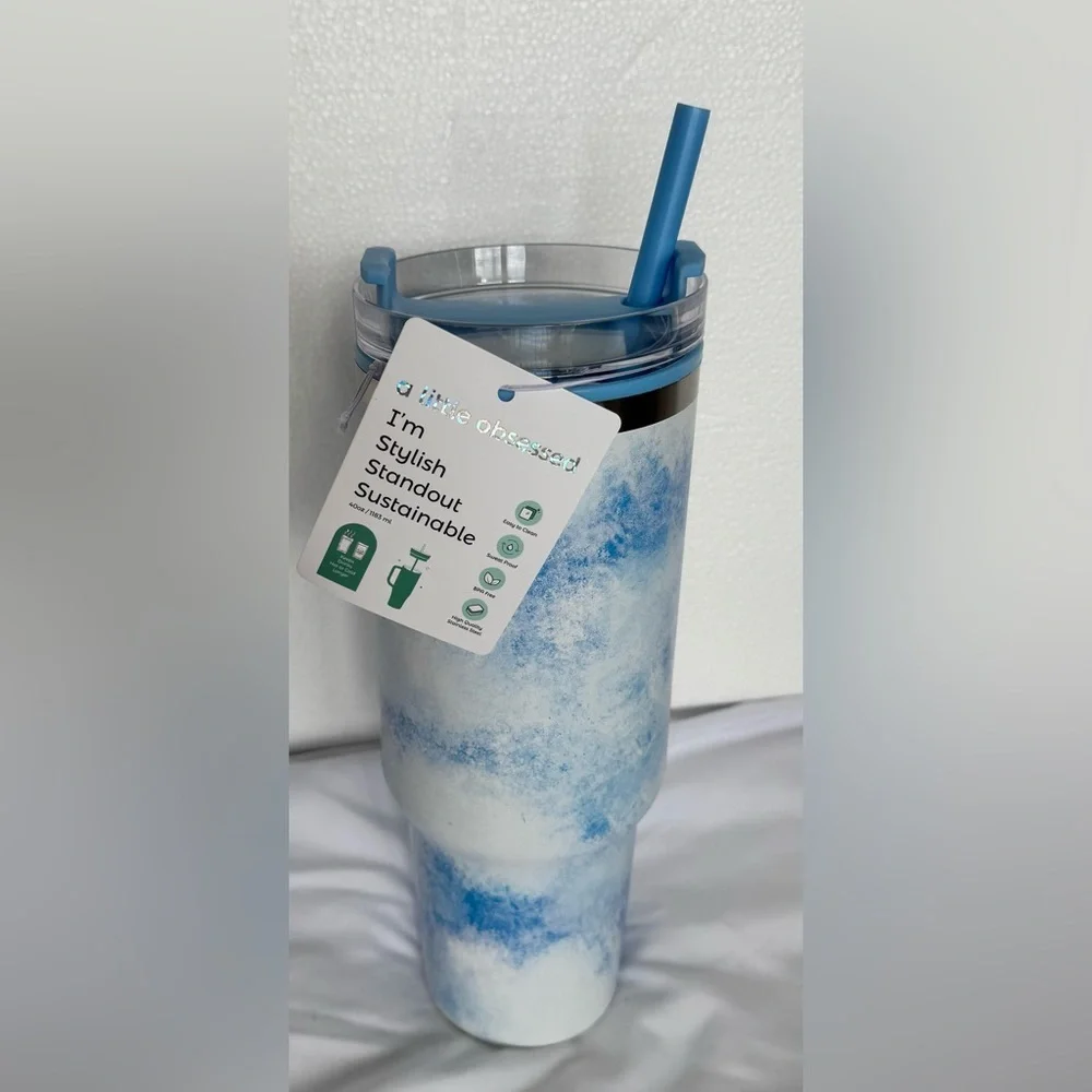 Blue Travel cup  with Bear Design
